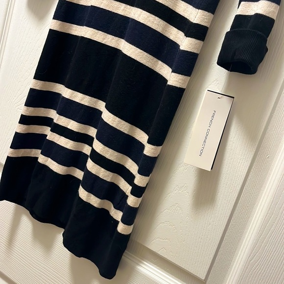 French Connection striped body hugging dress, Size 2 - Picture 2 of 4
